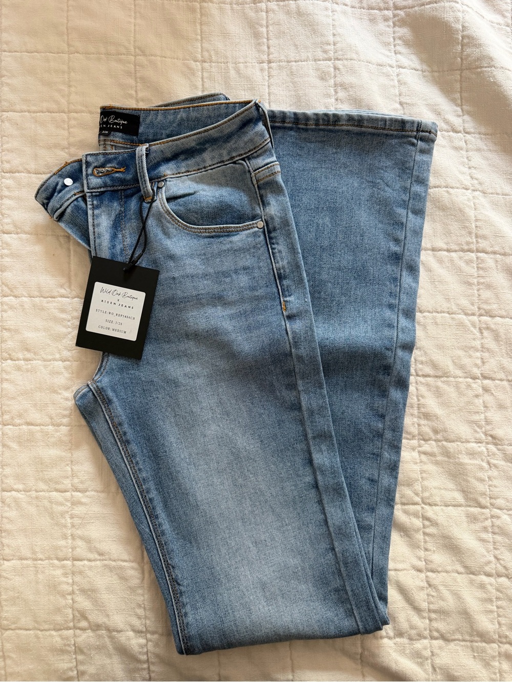 Wild Oak Boutique Dorian Risen Jean - Medium Wash